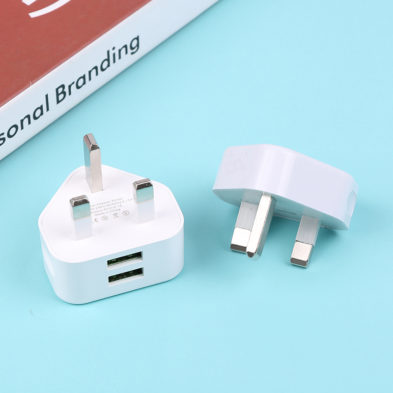 Tablet Accessories Uk - 5V/2.1A デュアル USB ポート急速充電器ユニバーサル英国電源 3 ピンプラグ壁充電アダプタ