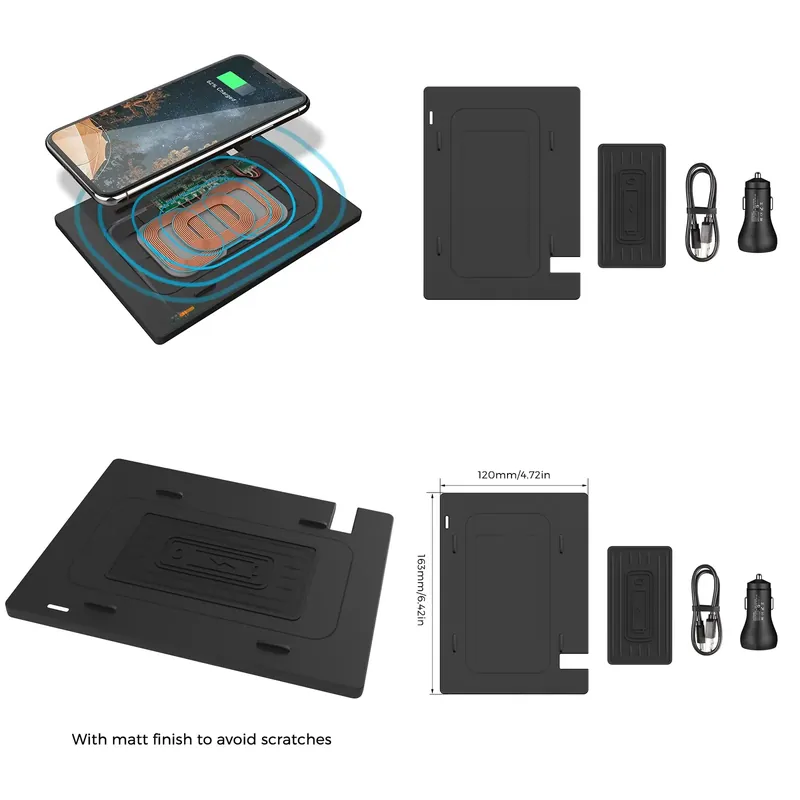 Wireless Charging Pad - 10 ワットワイヤレス車の充電器カムリ 2018-2020 用急速充電アダプタプレートシガーライタータイプ高速充電ボードパッド