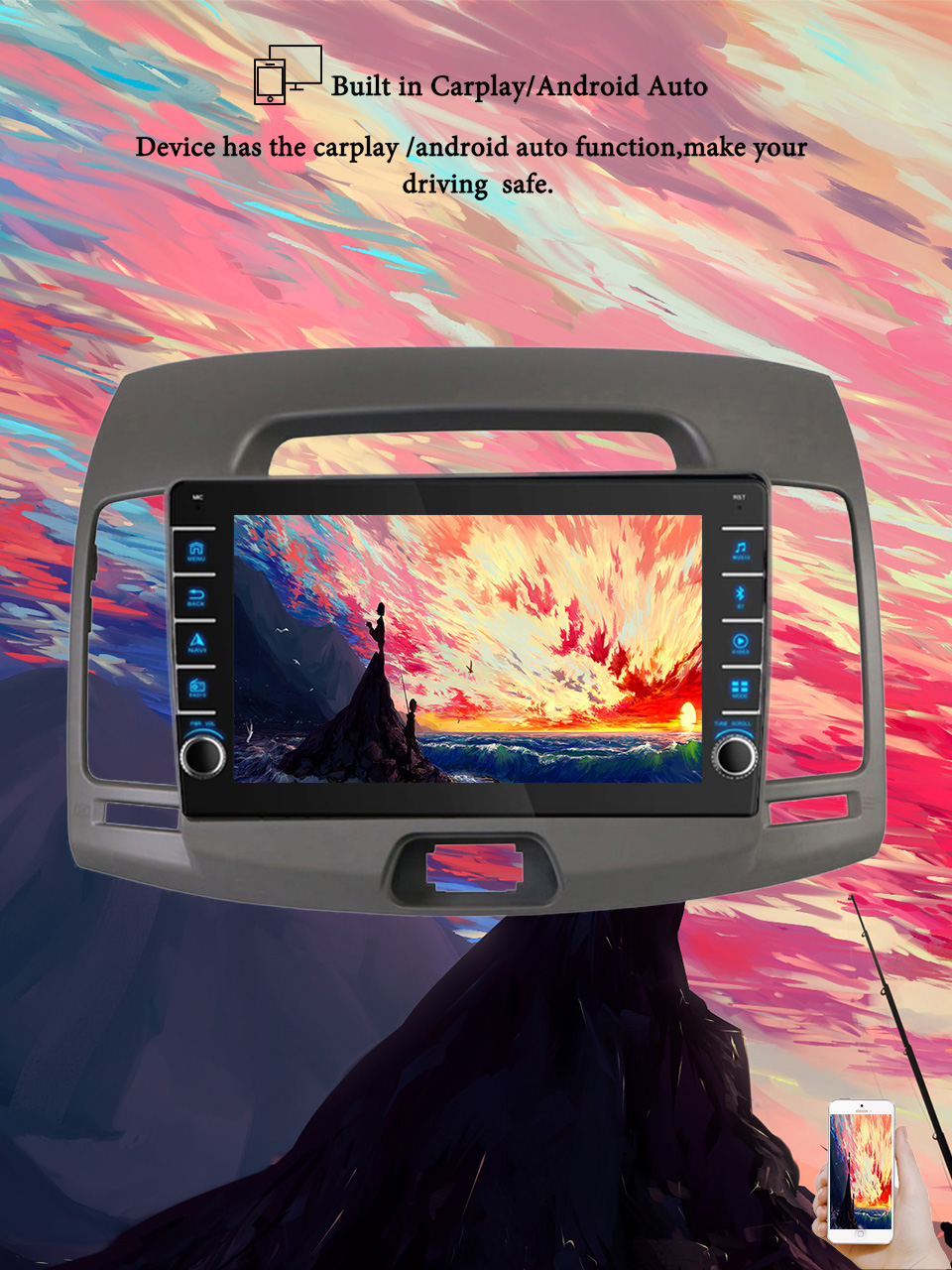 Tablet Danish Mobile & Accessories Photos - 8G+128G Android 14搭載 Hyundai Elantra 2006-2012対応