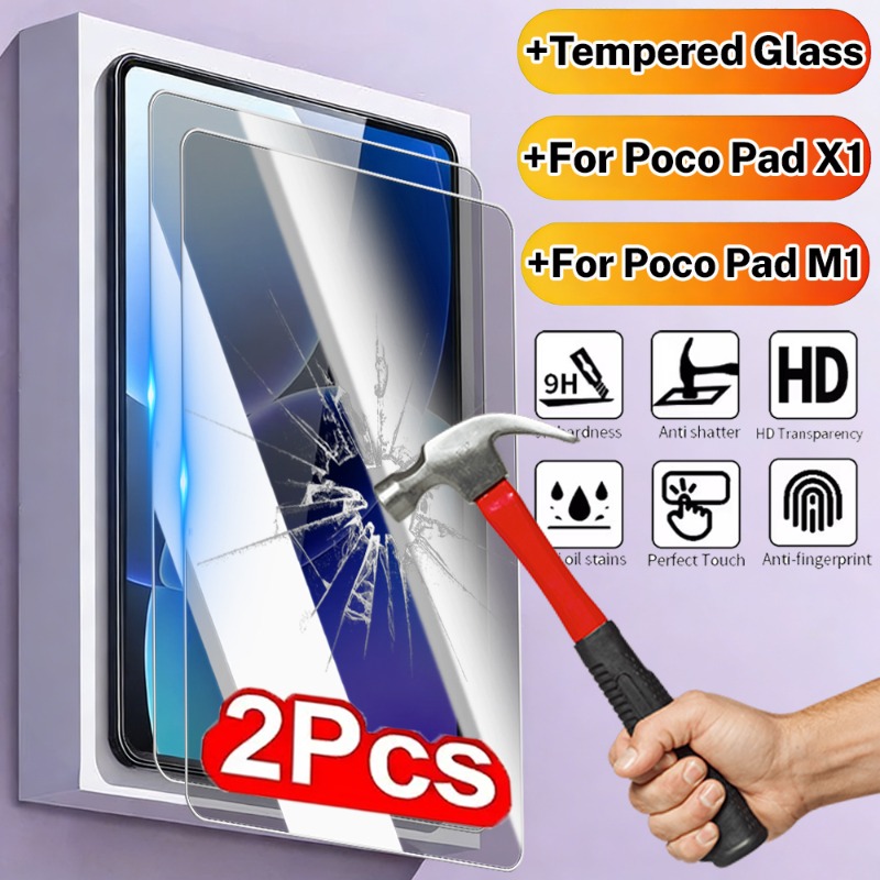 Mi Tablet Accessories - Xiaomi Poco Pad M1/X1 5G用強化ガラススクリーンプロテクター タブレット傷防止HD保護フィルム