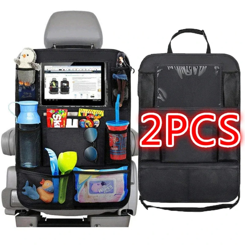 Tablet And Accessories Bag - カーシートバックオーガナイザー 9 収納ポケット タッチスクリーンタブレットホルダープロテクター付き 子供用 カーアクセサリー