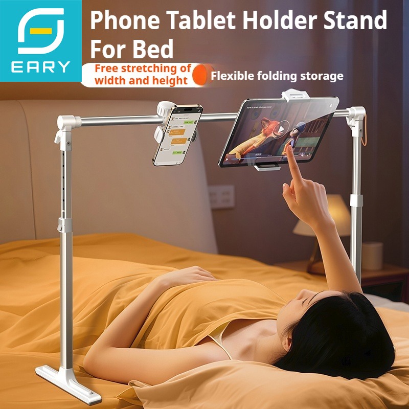 Best Tablet Accessories - Eary Phone タブレットスタンドホルダー ベッド用 幅高さ調節可能 iPhone