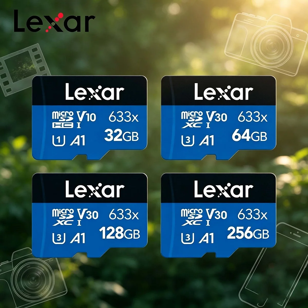 Microsd Card Tablet - Lexar純正TFカード 633x マイクロSDカード A1 V30 ストレージ