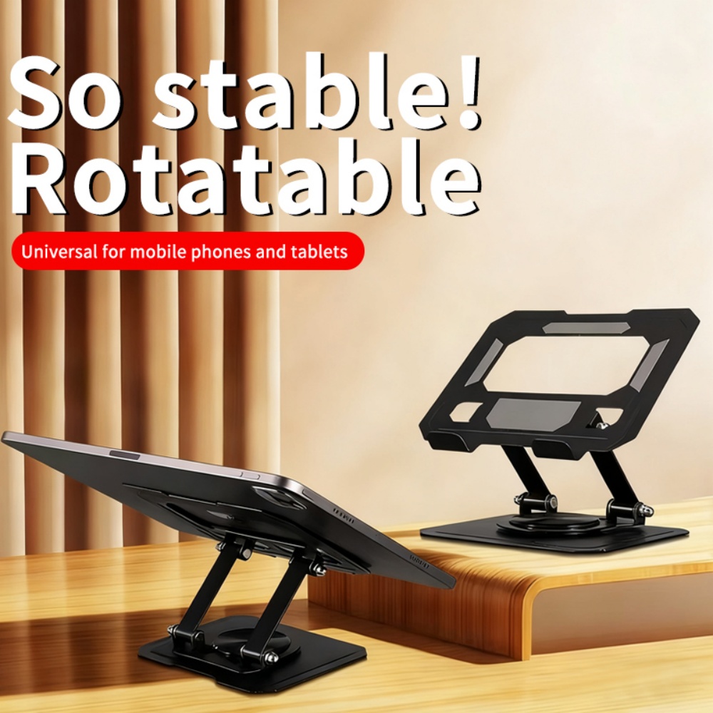 Best Tablet Accessories - 360 ° 回転可能なタブレットスタンド 調整可能な折りたたみ式デスクトップスタンドホルダー 4.7-12インチのiPad Pro/Air/Minラップトップタブレットに対応