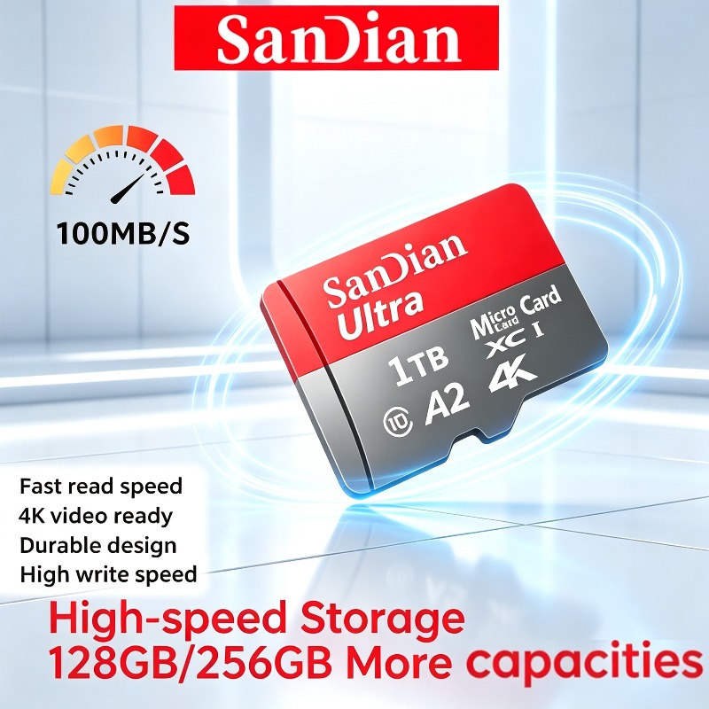 Microsd Card Tablet - 高速マイクロTF/SDカードU3 – 100%純正ミニTFカードリーダー+128GB純正メモリカード（カメラ、携帯電話、タブレット用）