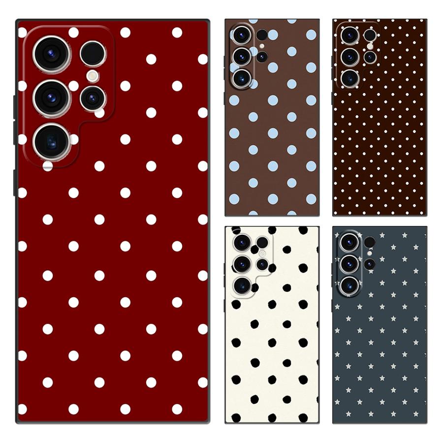 レトロな水玉模様のスマホケース、Samsung Galaxy - Tablet S9 Fe Accessories のレビューと価格