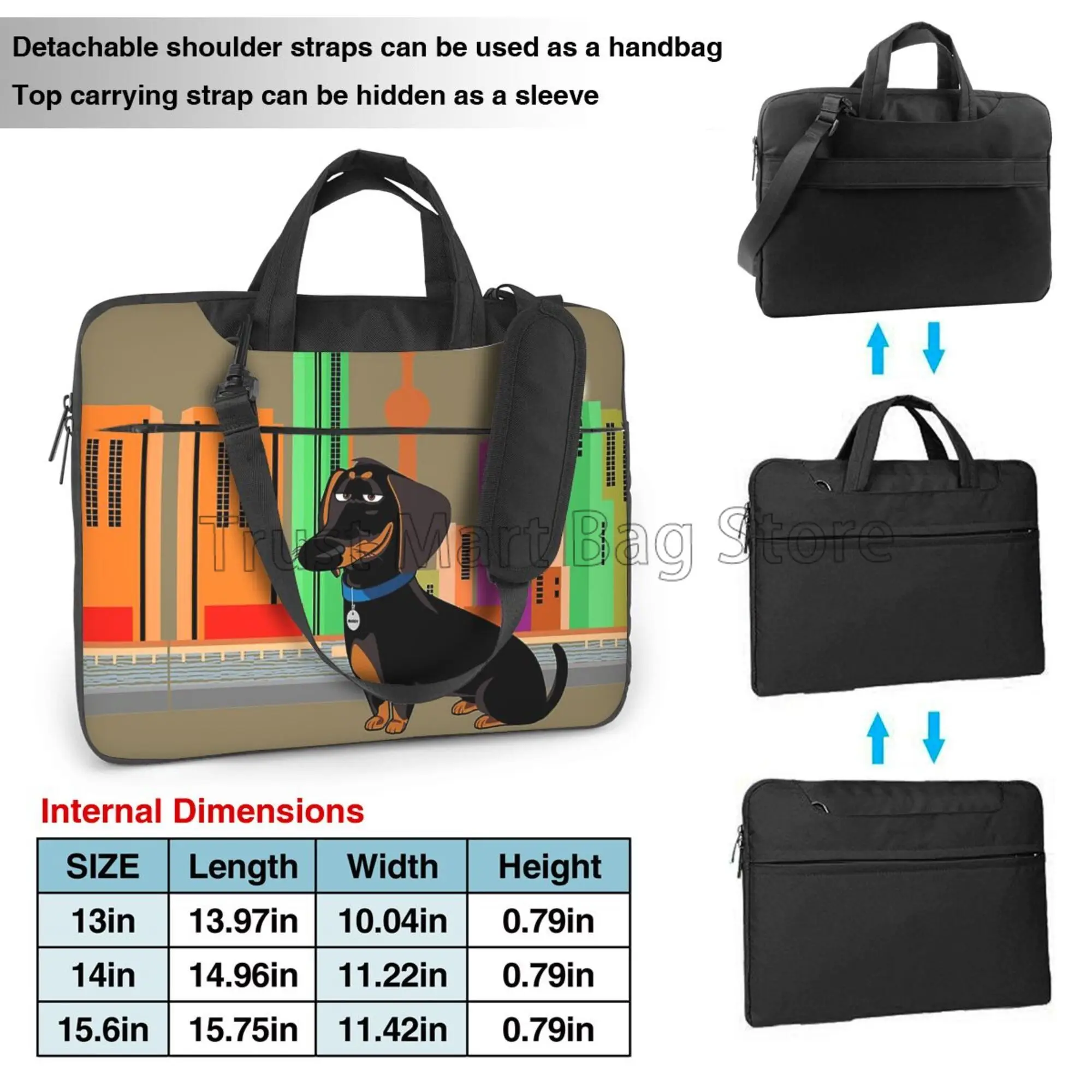 Dachshundプリントラップトップキャリングバッグ、かわ - Tablet And Accessories Bag のレビューと価格