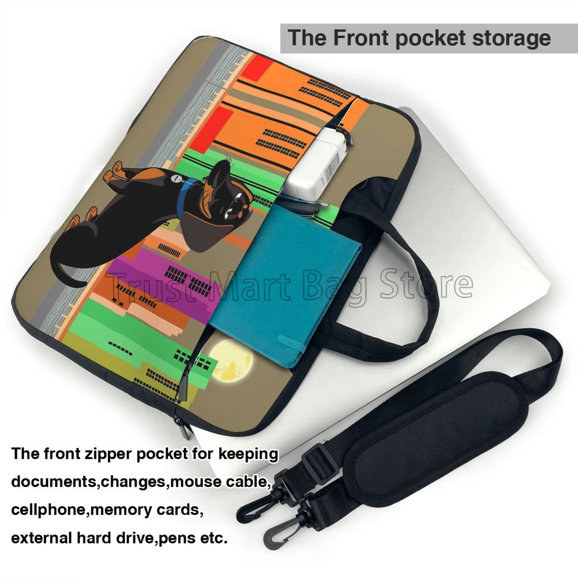 Dachshundプリントラップトップキャリングバッグ、かわ - Tablet And Accessories Bag のレビューと価格