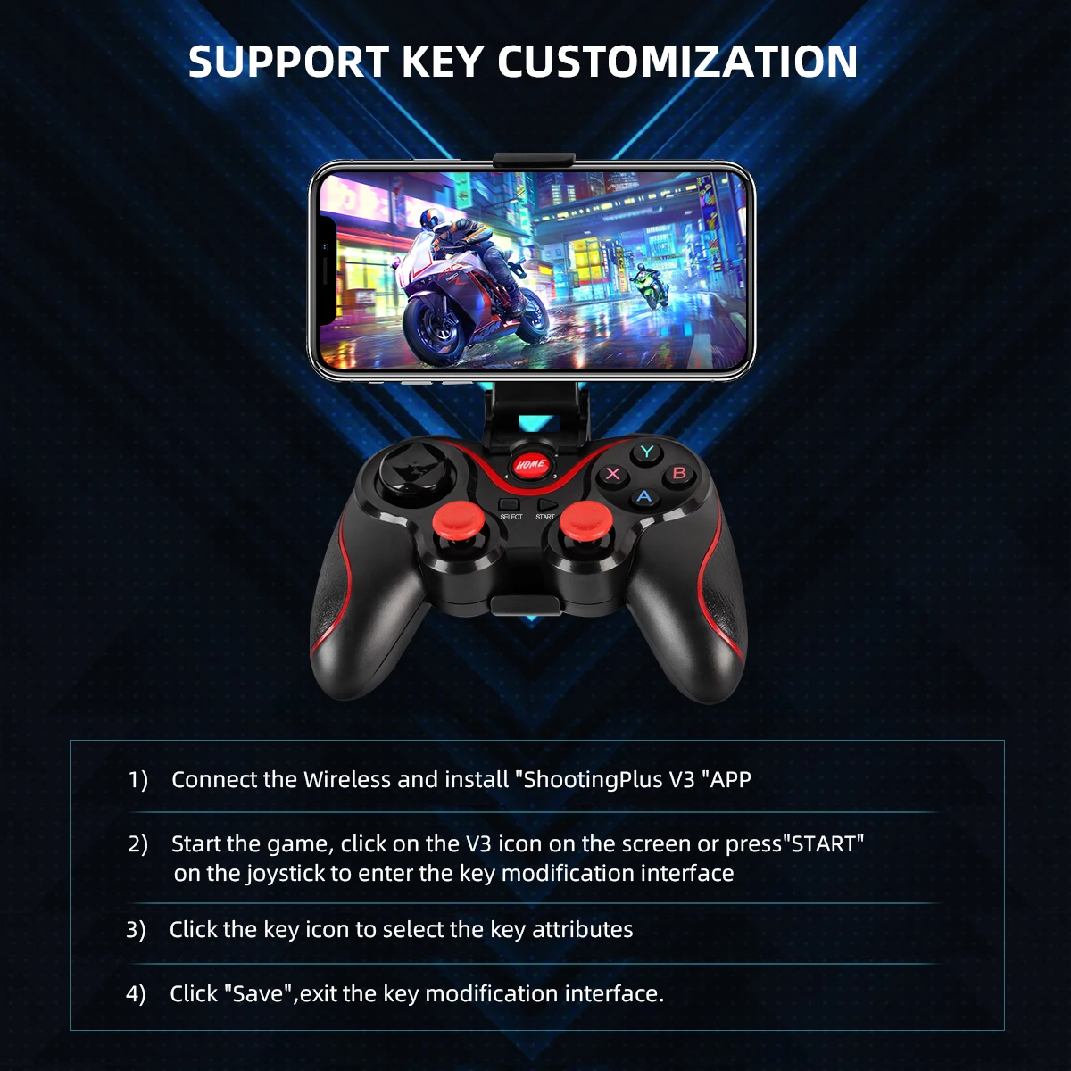 GAMINJA ワイヤレス Bluetooth ゲームパッド - Android Tablet Gaming Accessories のレビューと価格