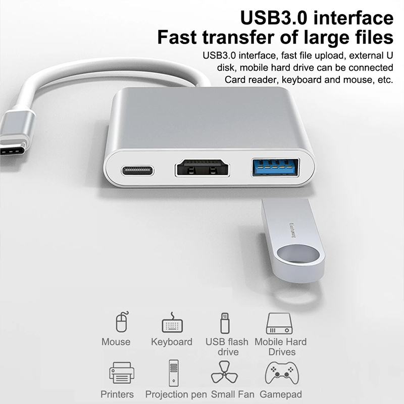 3 in 1 USB Type C ハブ - 4K HDMI - Samsung Tablet With Accessories のレビューと価格