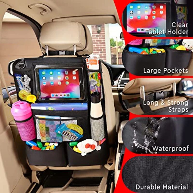 カーシートオーガナイザー 多機能オックスフォード生地 車用後 - Tablet Car Accessories のレビューと価格