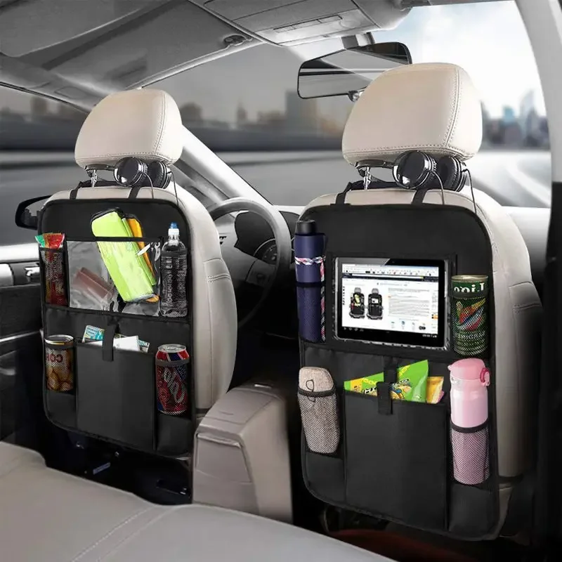 車の後部座席オーガナイザー、タッチスクリーン、タブレットホル - Tablet And Accessories Bag のレビューと価格