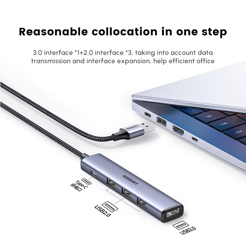 UGREEN USBハブ、4つのUSB2.0ポート、1つのT - Usb Hub Type C のレビューと価格