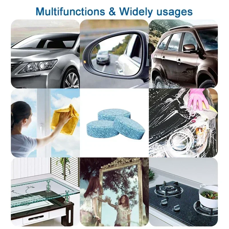 100/2個入り発泡性固形カーウォッシャー、車のフロントガラ - Tablet Car Accessories のレビューと価格