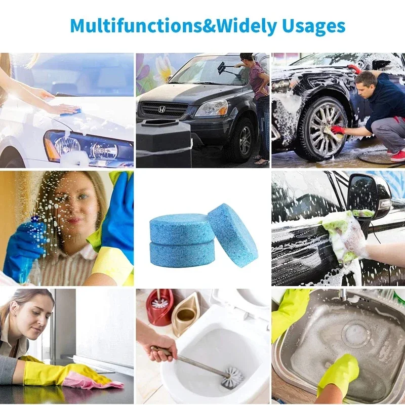 5/100 個固体クリーナー車のフロントガラスクリーナータブ - Tablet Car Accessories のレビューと価格