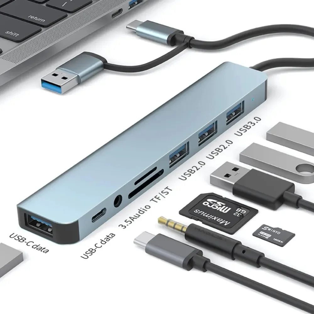 8 In 2 USB-C ハブ 3.0 SD/TF カードリ - Usb Hub Type C のレビューと価格
