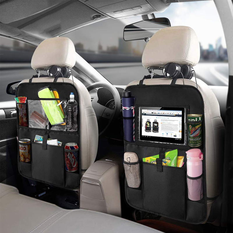 車の後部座席オーガナイザー タッチスクリーンタブレットホルダ - Tablet And Accessories Bag のレビューと価格