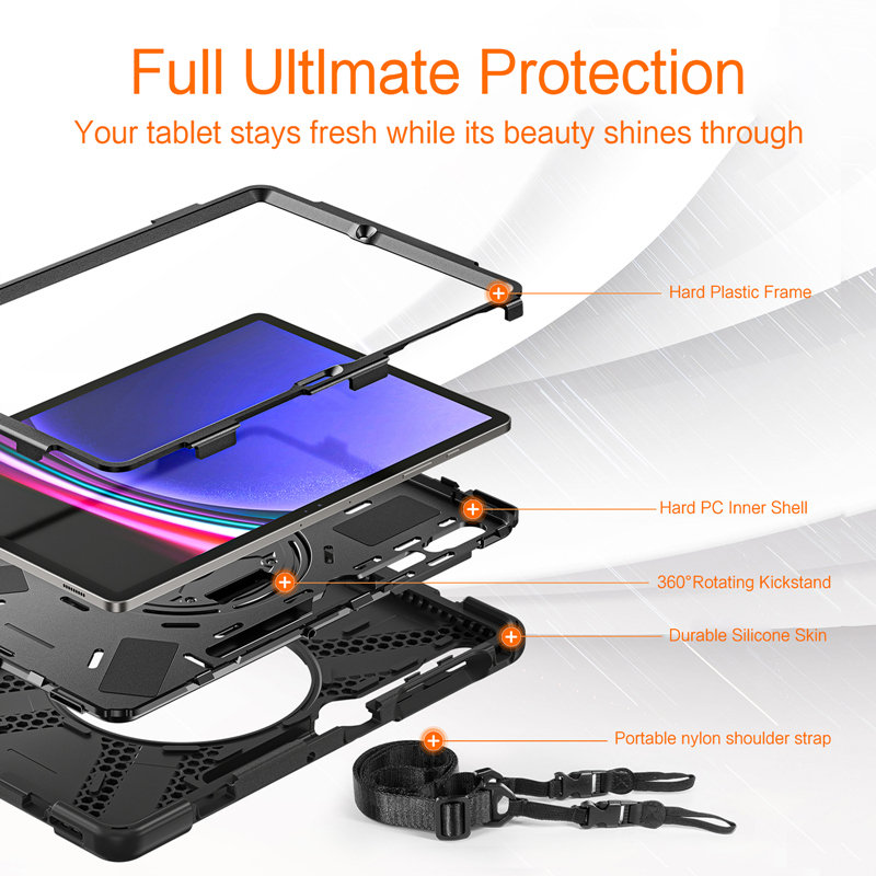 ヘビーデューティ耐衝撃ケースサムスンギャラクシータブ A9  - Tablet S9 Fe Accessories のレビューと価格