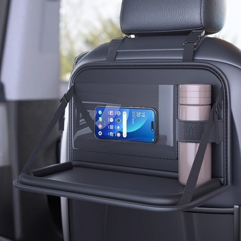 車用シートバックオーガナイザー 折りたたみ式テーブルトレイ  - Tablet And Accessories Bag のレビューと価格