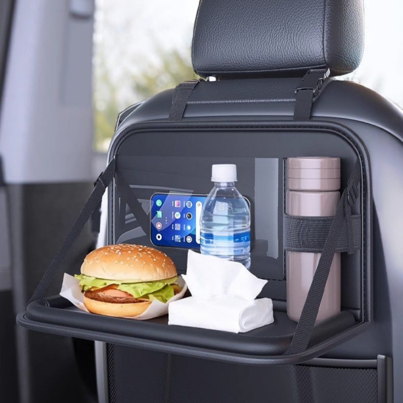 車用シートバックオーガナイザー 折りたたみ式テーブルトレイ  - Tablet And Accessories Bag のレビューと価格