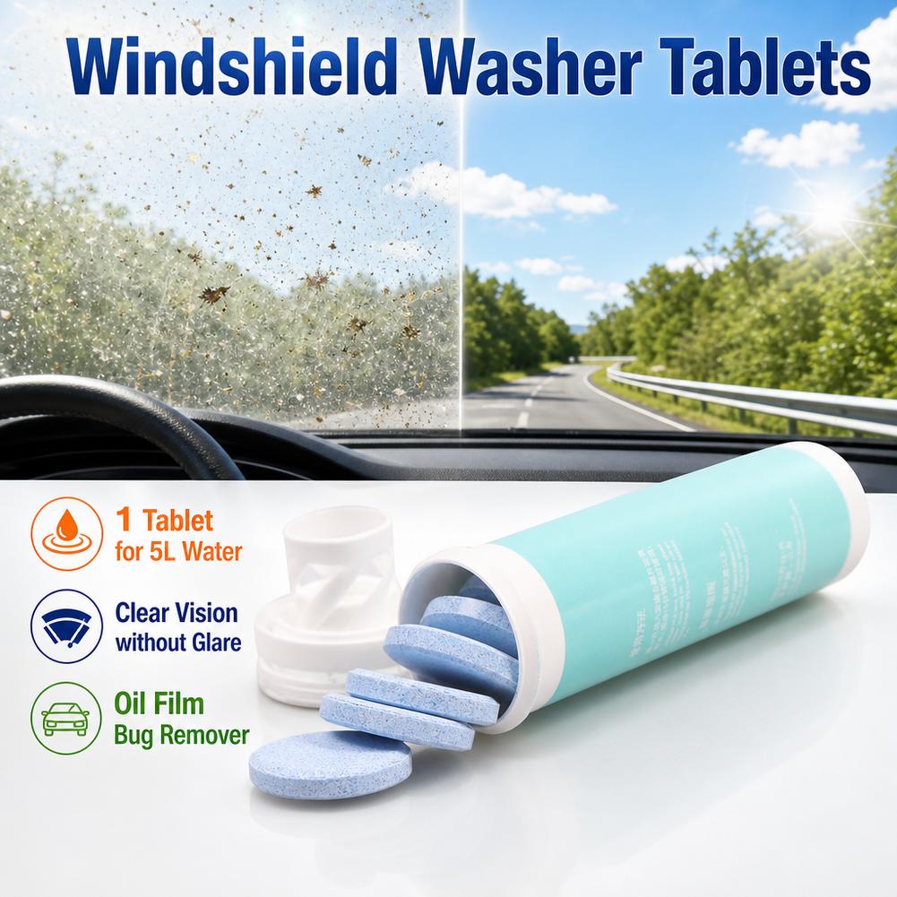 車のフロントガラスクリーナー発泡錠剤、虫の残骸、汚れ、油膜を - Tablet Car Accessories のレビューと価格
