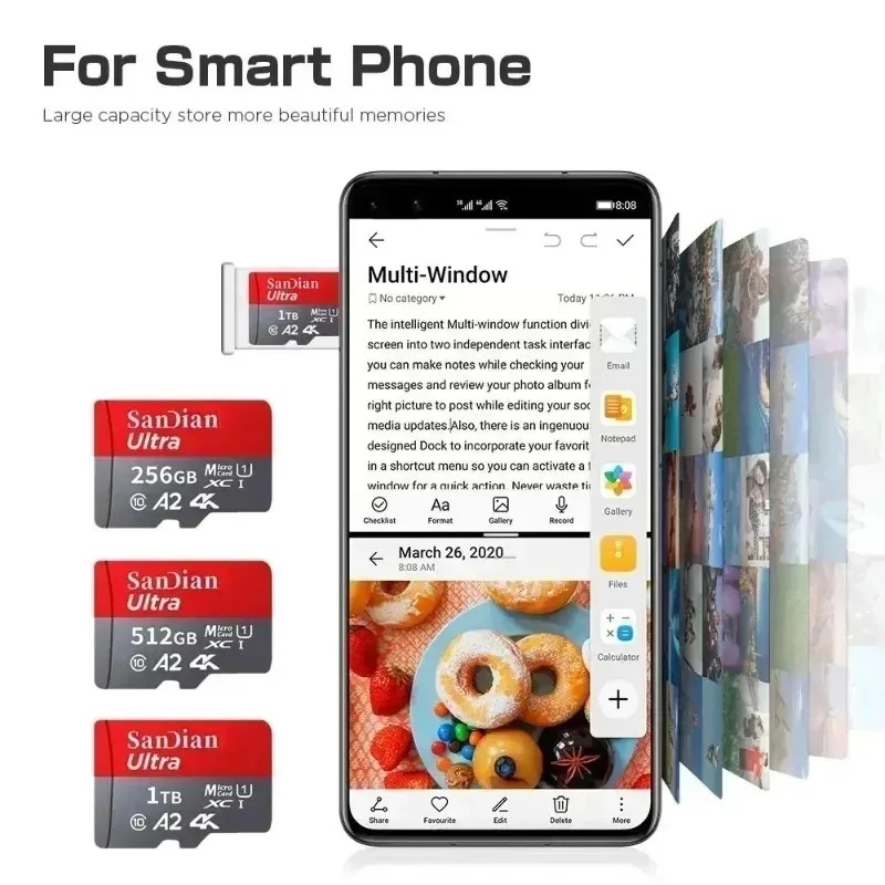 高速マイクロTF/SDカードU3 – 100%純正ミニTFカ - Microsd Card Tablet のレビューと価格