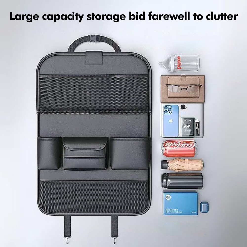カーシートバック多機能収納バッグ大容量ポケット後部座席オーガ - Tablet And Accessories Bag のレビューと価格